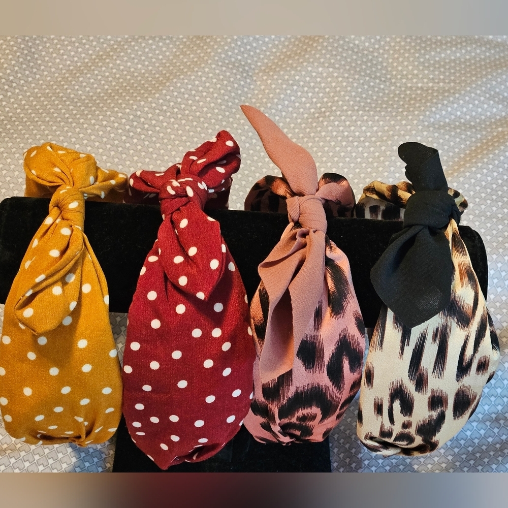 Vintage Style Wide Headbands set of 4
